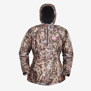 Gator Waders Waterproof Bog Hoodie Jacket Womens Large Fleece Lined Hunting Camo